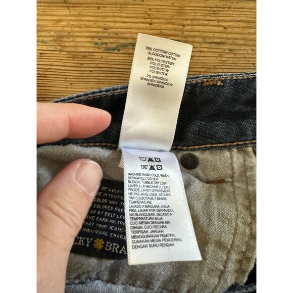 Lucky Brand Womens Straight Fit Blue Jeans Size 8 Mid-Rise Cotton Blend Lola - Picture 5 of 8